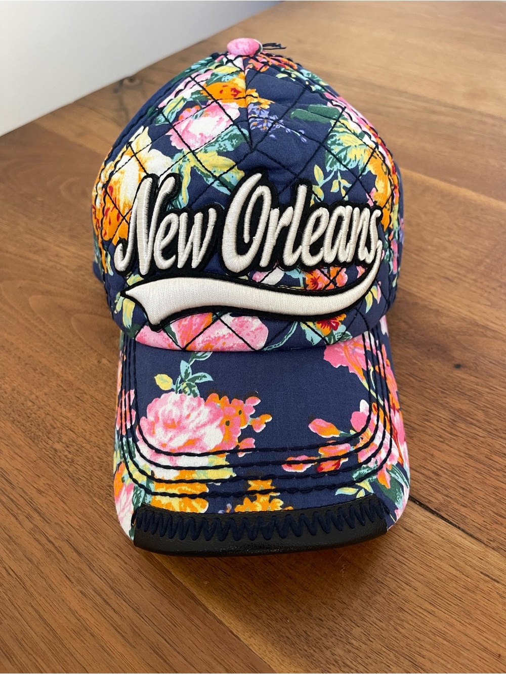 Robin Ruth New Orleans Navy Floral Quilted women’s Cap